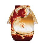 Flaming Yin Yang Print Dog Zip Up Hoodie