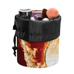 Flaming Yin Yang Print Drawstring Makeup Bag