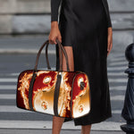 Flaming Yin Yang Print Duffle Bag