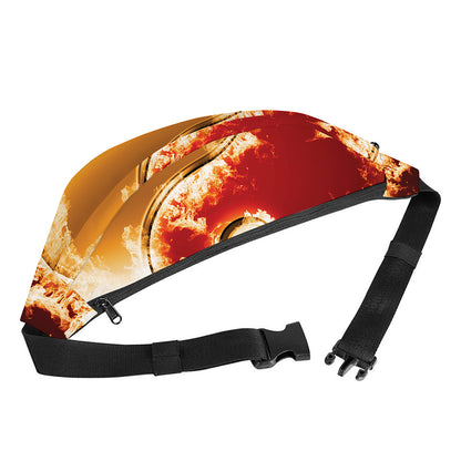 Flaming Yin Yang Print Fanny Pack