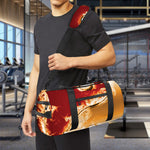 Flaming Yin Yang Print Gym Bag