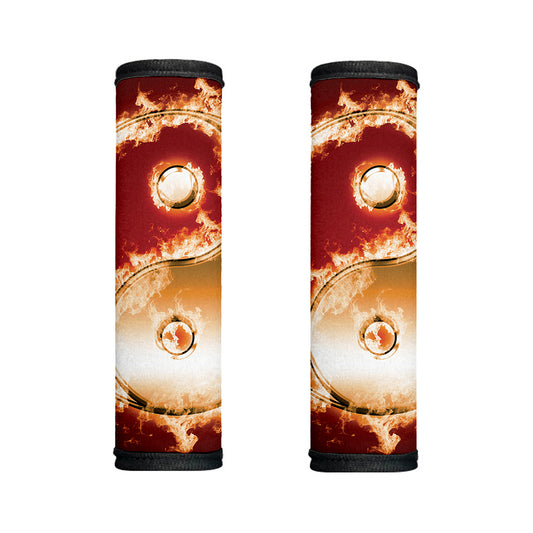 Flaming Yin Yang Print Handle Covers