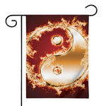 Flaming Yin Yang Print House Flag