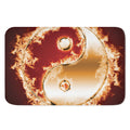 Flaming Yin Yang Print Indoor Door Mat