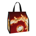 Flaming Yin Yang Print Insulated Lunch Tote