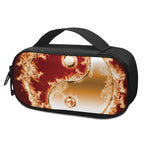Flaming Yin Yang Print Insulin Cooler Travel Case