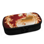 Flaming Yin Yang Print Insulin Cooler Travel Case