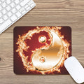 Flaming Yin Yang Print Mouse Pad