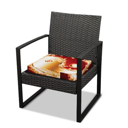 Flaming Yin Yang Print Outdoor Seat Cushion Cover