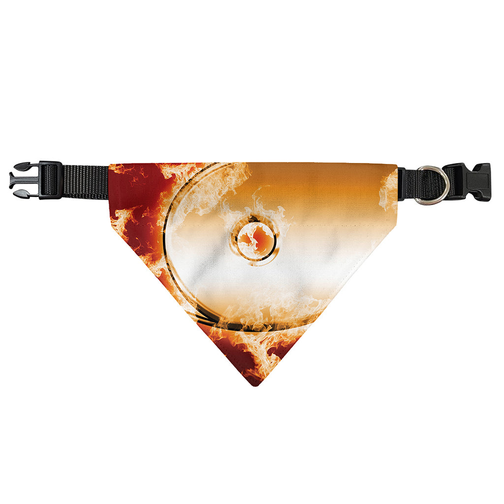 Flaming Yin Yang Print Over The Collar Dog Bandana
