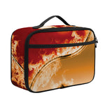 Flaming Yin Yang Print Portable Lunch Bag