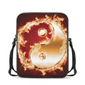 Flaming Yin Yang Print Rectangular Crossbody Bag