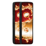 Flaming Yin Yang Print Refrigerator Handle Covers