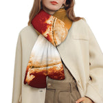 Flaming Yin Yang Print Scarf