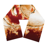 Flaming Yin Yang Print Scarf