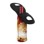 Flaming Yin Yang Print Single Neoprene Wine Tote