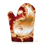 Flaming Yin Yang Print Single Oven Mitt