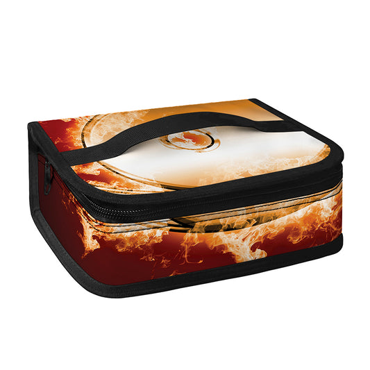 Flaming Yin Yang Print Small Lunch Bag