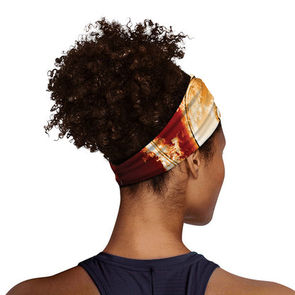 Flaming Yin Yang Print Sports Headband