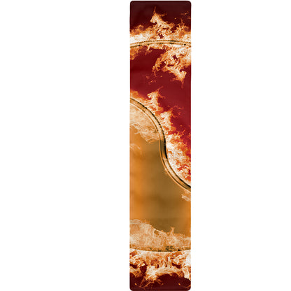 Flaming Yin Yang Print Table Runner