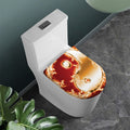 Flaming Yin Yang Print Toilet Lid Cover