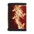 Flaming Yin Yang Print Trifold Wallet