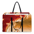 Flaming Yin Yang Print Utility Tote Bag