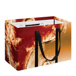 Flaming Yin Yang Print Utility Tote Bag