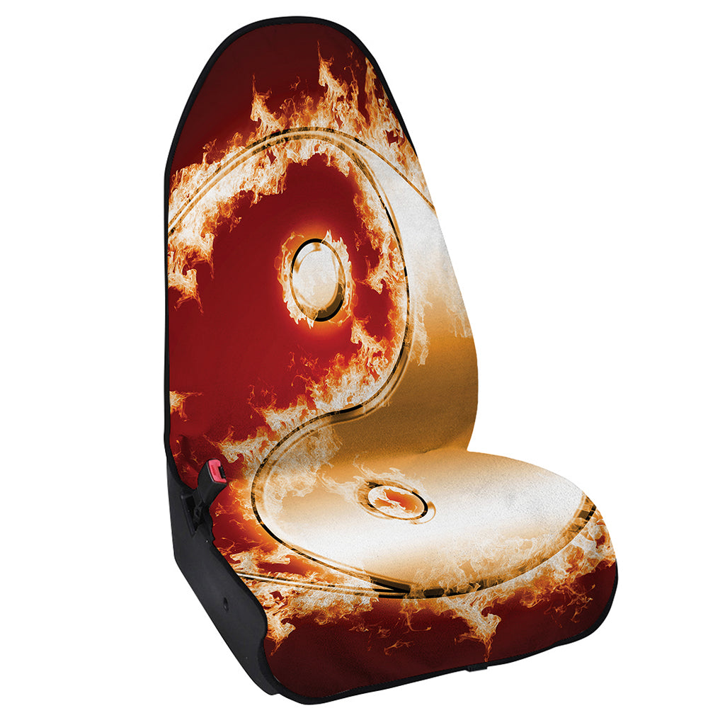 Flaming Yin Yang Print Waterproof Car Seat Cover