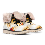 Flaming Yin Yang Print Winter Boots