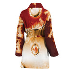 Flaming Yin Yang Print Women's Bathrobe