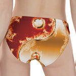 Flaming Yin Yang Print Women's Panties