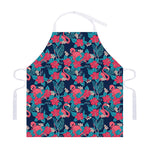 Flamingo And Hawaiian Floral Print Adjustable Apron