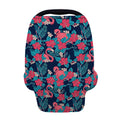 Flamingo And Hawaiian Floral Print Baby Seat Cover