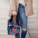 Flamingo And Hawaiian Floral Print Bible Tote Bag