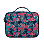 Flamingo And Hawaiian Floral Print Briefcase Bible Bag