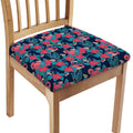 Flamingo And Hawaiian Floral Print Chair Cushion Cover