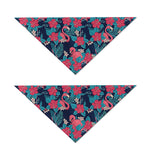 Flamingo And Hawaiian Floral Print Dog Bandana
