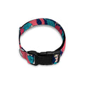 Flamingo And Hawaiian Floral Print Dog Collar