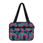 Flamingo And Hawaiian Floral Print Double Strap Bible Bag
