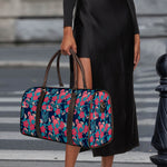 Flamingo And Hawaiian Floral Print Duffle Bag