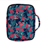 Flamingo And Hawaiian Floral Print Front Pocket Bible Bag