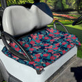 Flamingo And Hawaiian Floral Print Golf Cart Seat Cover