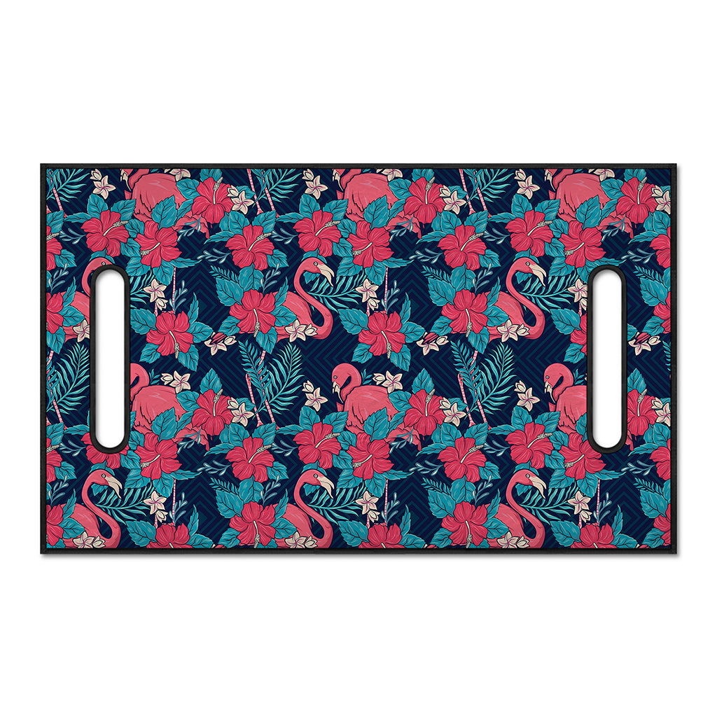 Flamingo And Hawaiian Floral Print Golf Cart Seat Cover