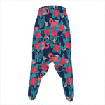 Flamingo And Hawaiian Floral Print Hammer Pants