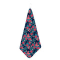 Flamingo And Hawaiian Floral Print Hand Towel