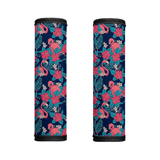 Flamingo And Hawaiian Floral Print Handle Covers