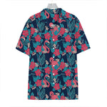 Flamingo And Hawaiian Floral Print Hawaiian Shirt