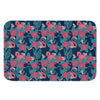 Flamingo And Hawaiian Floral Print Indoor Door Mat