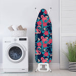 Flamingo And Hawaiian Floral Print Ironing Board Cover